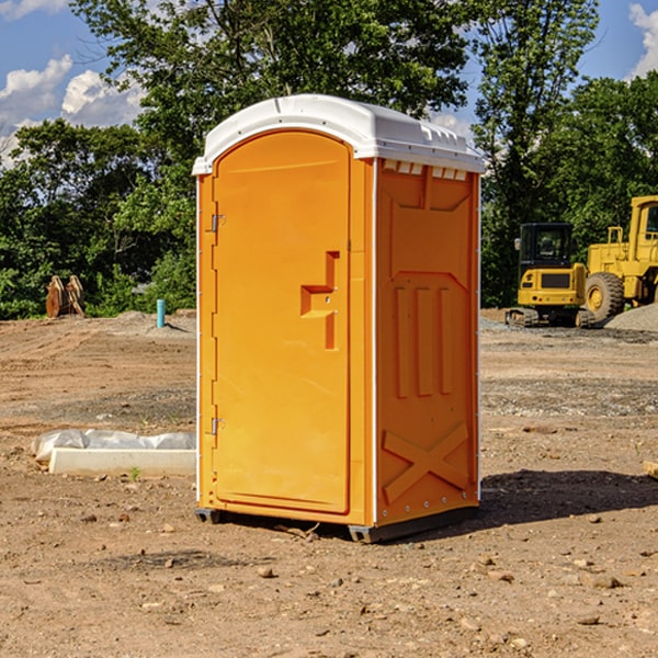 how often are the portable restrooms cleaned and serviced during a rental period in Shabbona IL